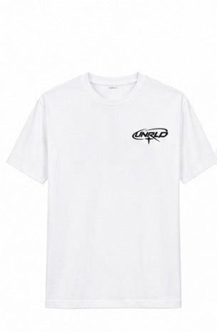 White UNRLD Shirt(Black Or Blue Text)