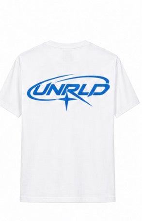 White UNRLD Shirt(Black Or Blue Text)