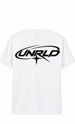 White UNRLD Shirt(Black Or Blue Text)